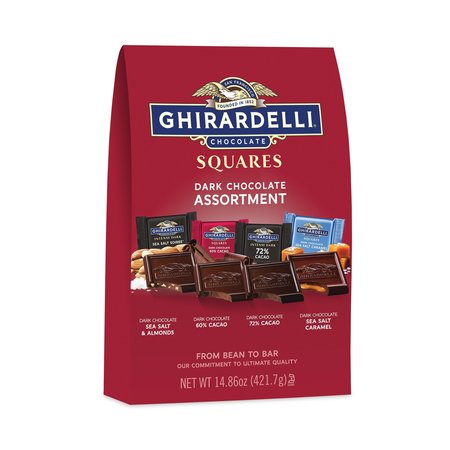 GHIRARDELLI Squares Premium Dark Chocolate Assortment, 1486 oz Bag 62274